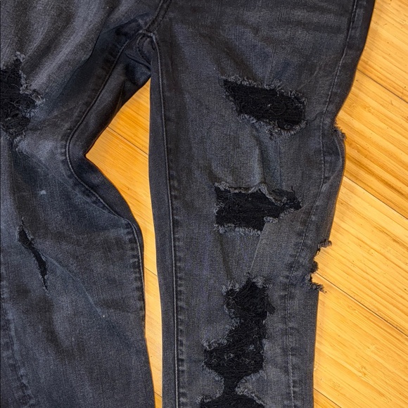 American Eagle Super Stretch X Black Distressed Jeans - Picture 4 of 5